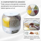 Dispensador Organizador Giratório 360° para Arroz e Grãos - Modern Casa