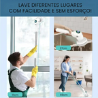Escova Elétrica de Limpeza 9 em 1 Recarregável USB-C com Cabo Extensor