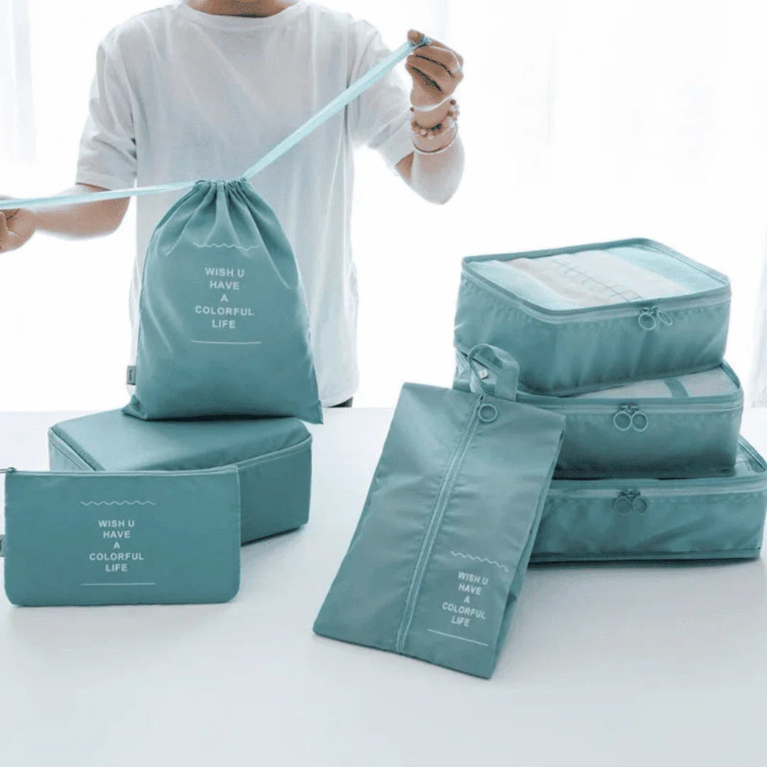 Kit Bolsas Organizadoras Para Mala de Viagem - Compre 5 Leve 7 - Modern Casa