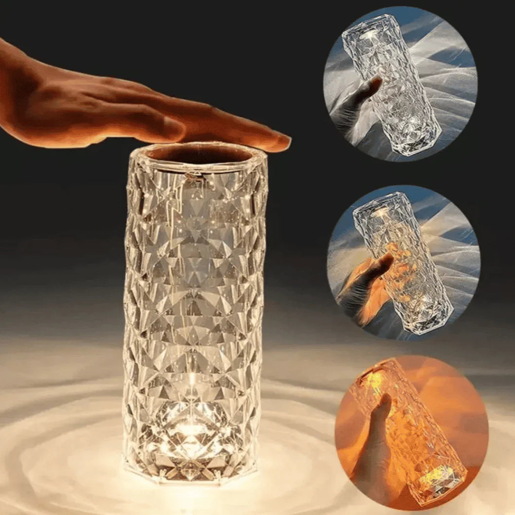 Luminária Cristal de Mesa LED com Controle Remoto - Modern Casa