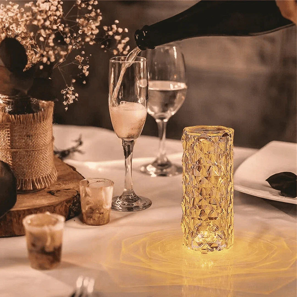 Luminária Cristal de Mesa LED com Controle Remoto - Modern Casa