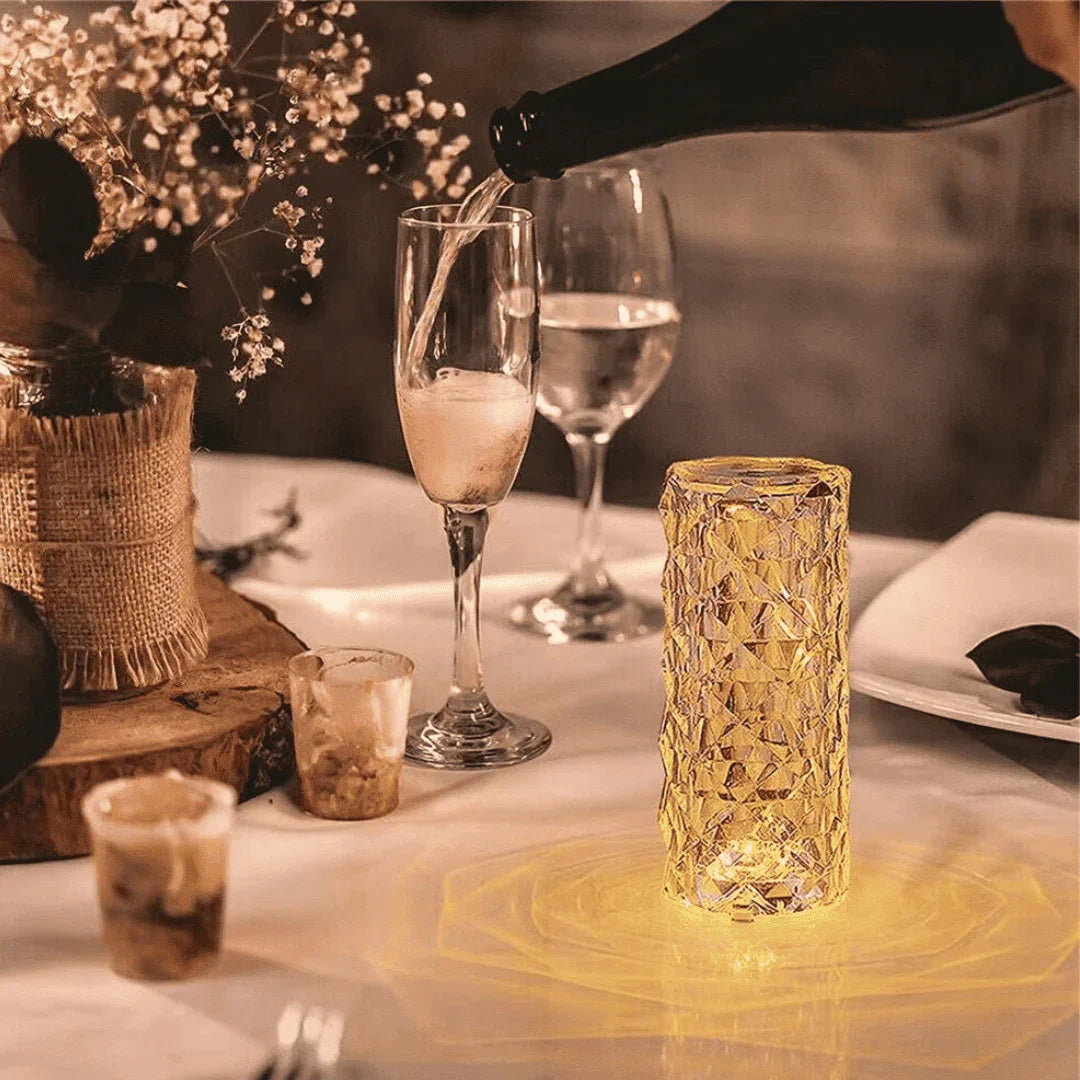 Luminária Cristal de Mesa LED com Controle Remoto - Modern Casa