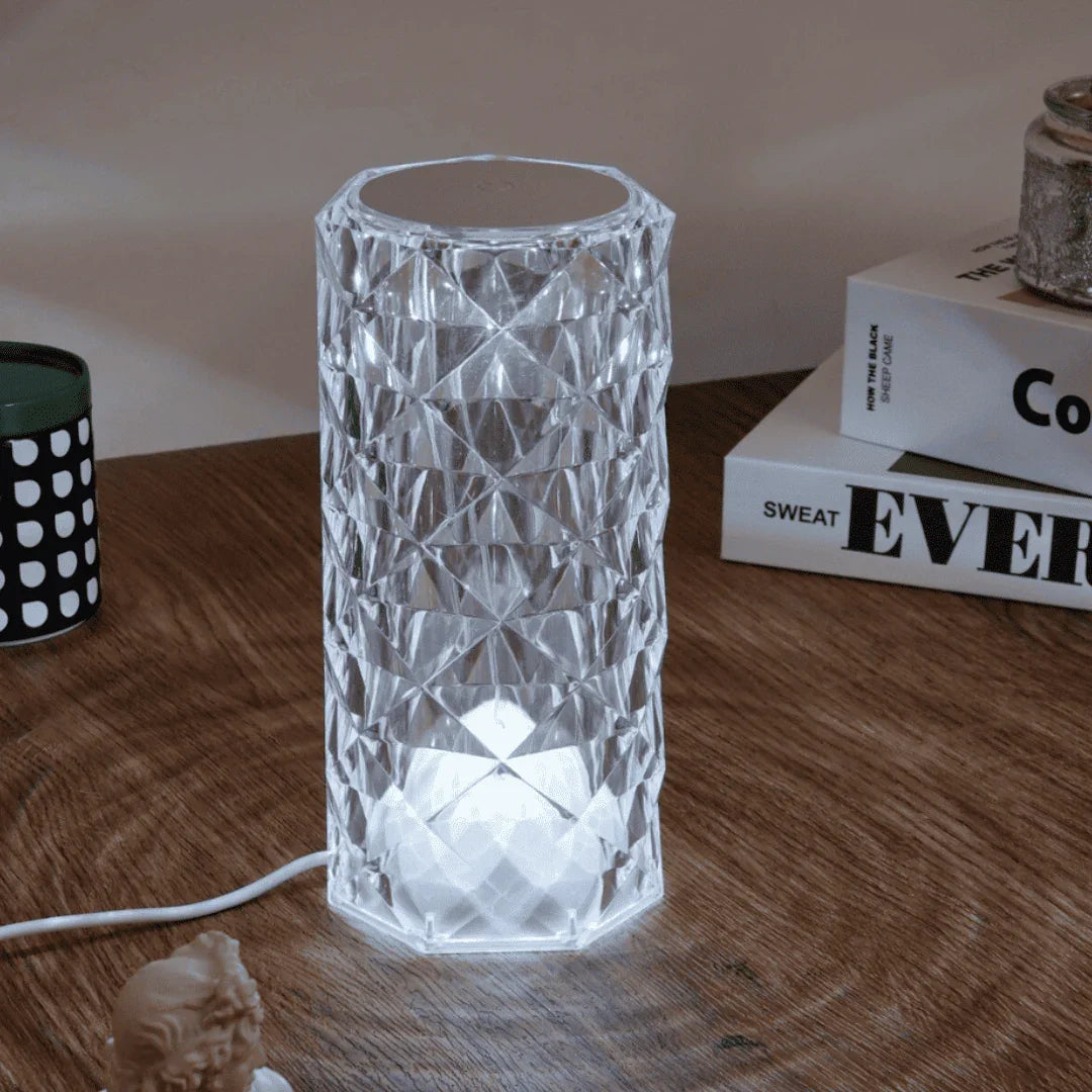 Luminária Cristal de Mesa LED com Controle Remoto - Modern Casa