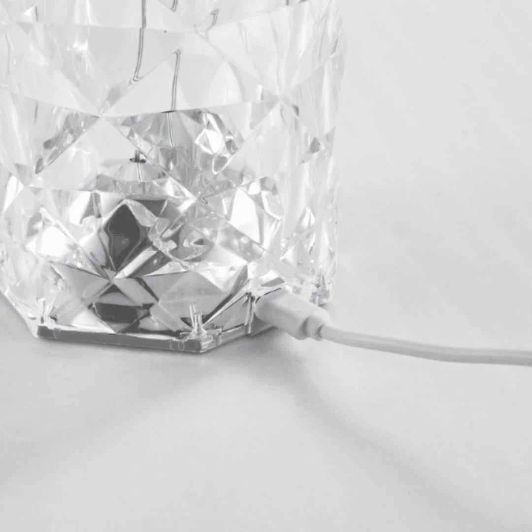 Luminária Cristal de Mesa LED com Controle Remoto - Modern Casa