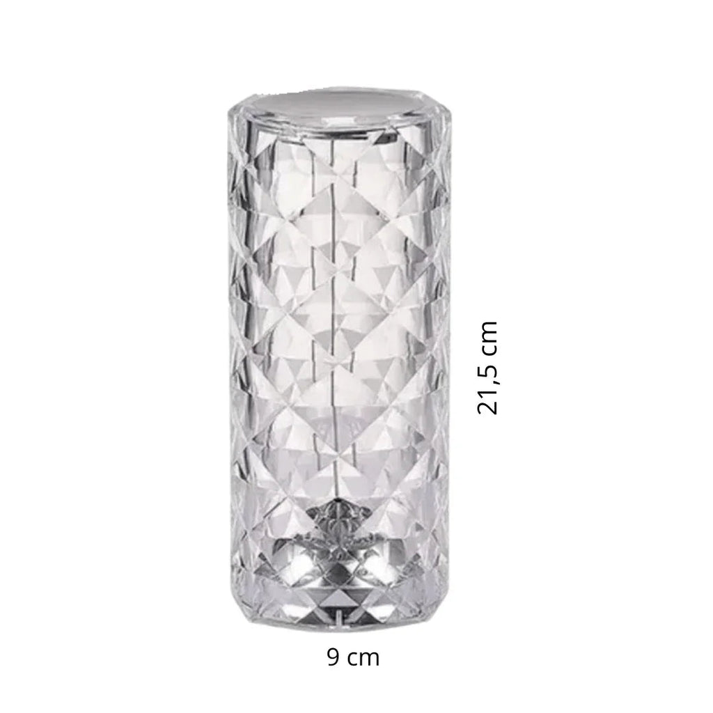 Luminária Cristal de Mesa LED com Controle Remoto - Modern Casa