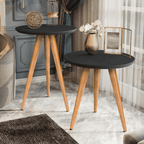Mesa de Apoio Lateral Redonda Pé Palito Retrô - Modern Casa