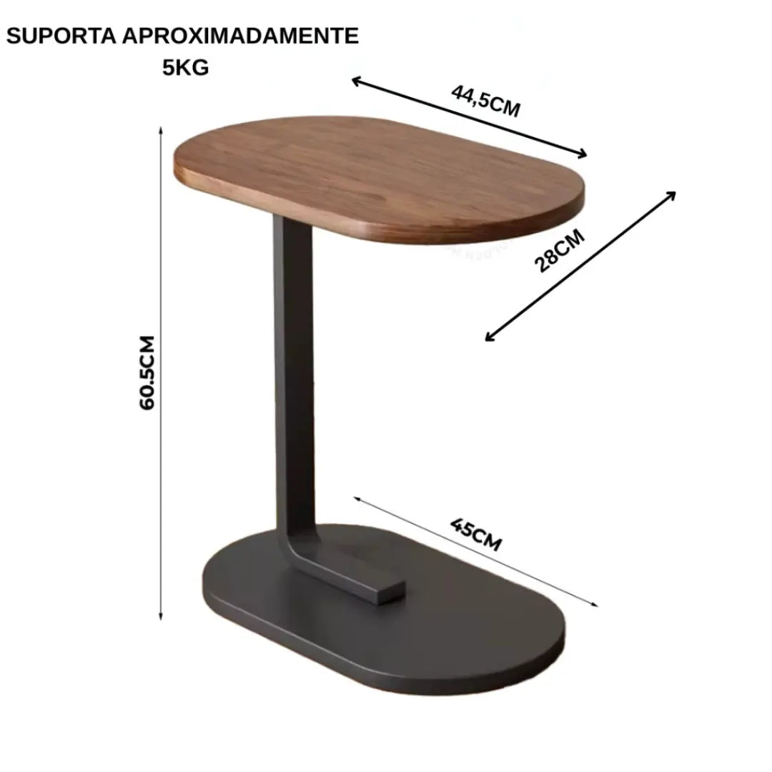 Mesa de apoio lateral portátil – ideal para sala, quarto e escritório