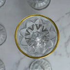 Taças de Vidro com Borda Dourada Diamond Jogo de 6
